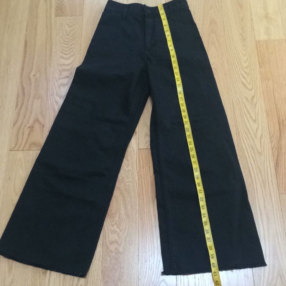 Zara SZ 4, black high rise wide leg jeans. - Picture 3 of 10